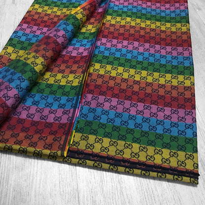 Multi coloured Jacquard G.G fabric