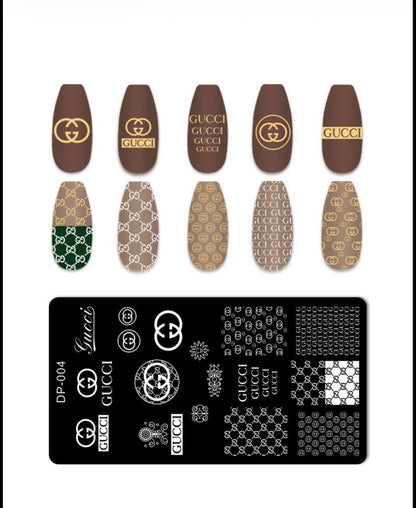 Luxury Fashion-Inspired Nail Stamping Plate – Model 001 - 045
