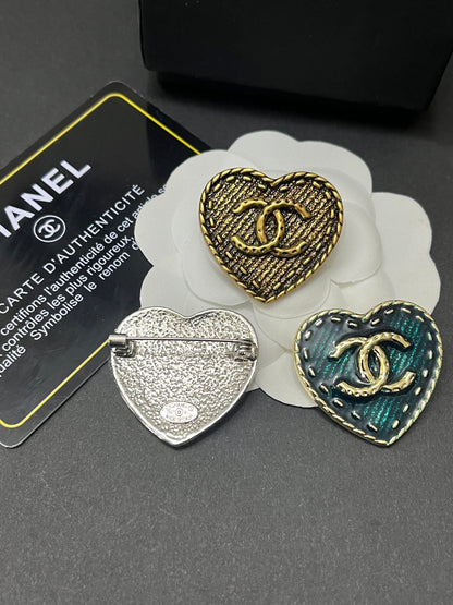 High Quality C.C Heart Brooch pin