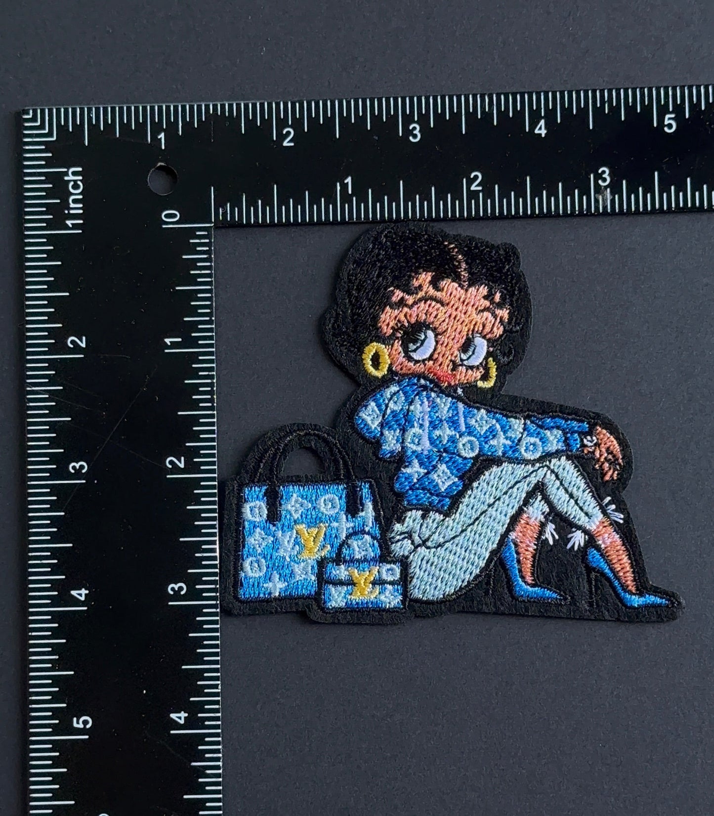 Betty LV Iron on Patch - Blue