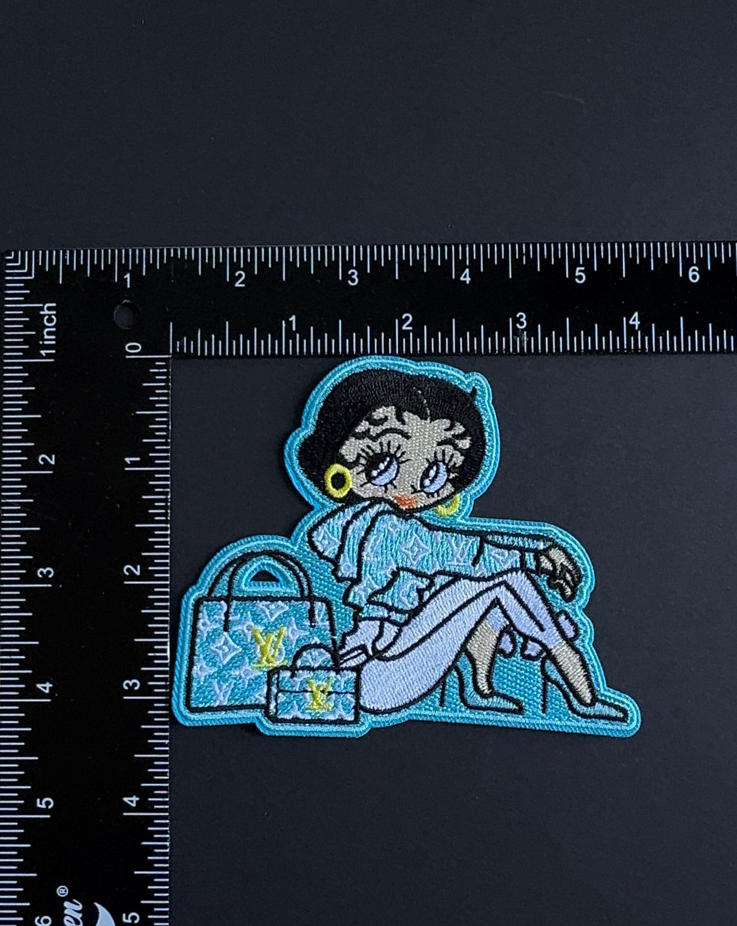 Ms Betty double Tote Iron on Patch
