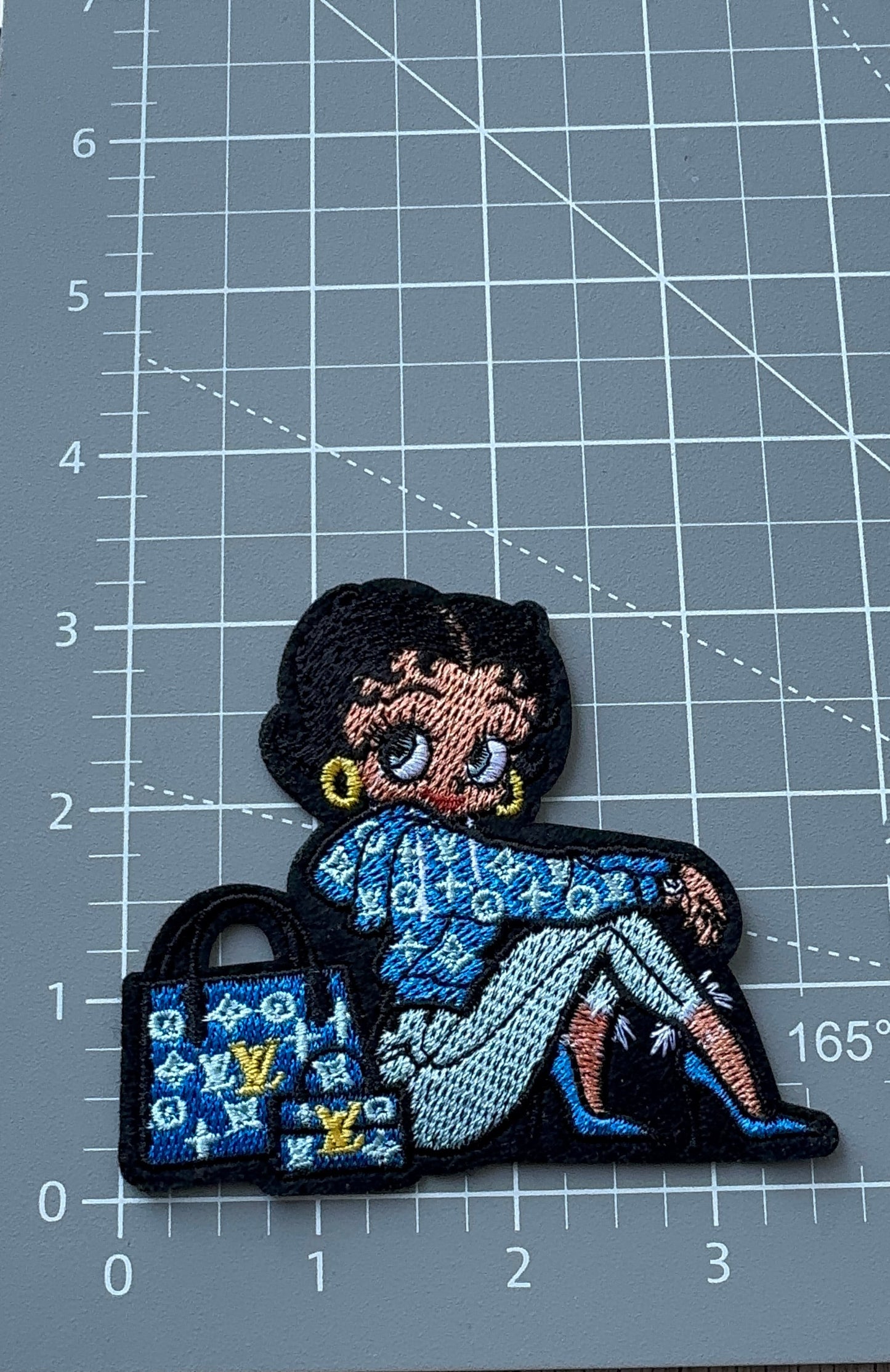 Betty LV Iron on Patch - Blue