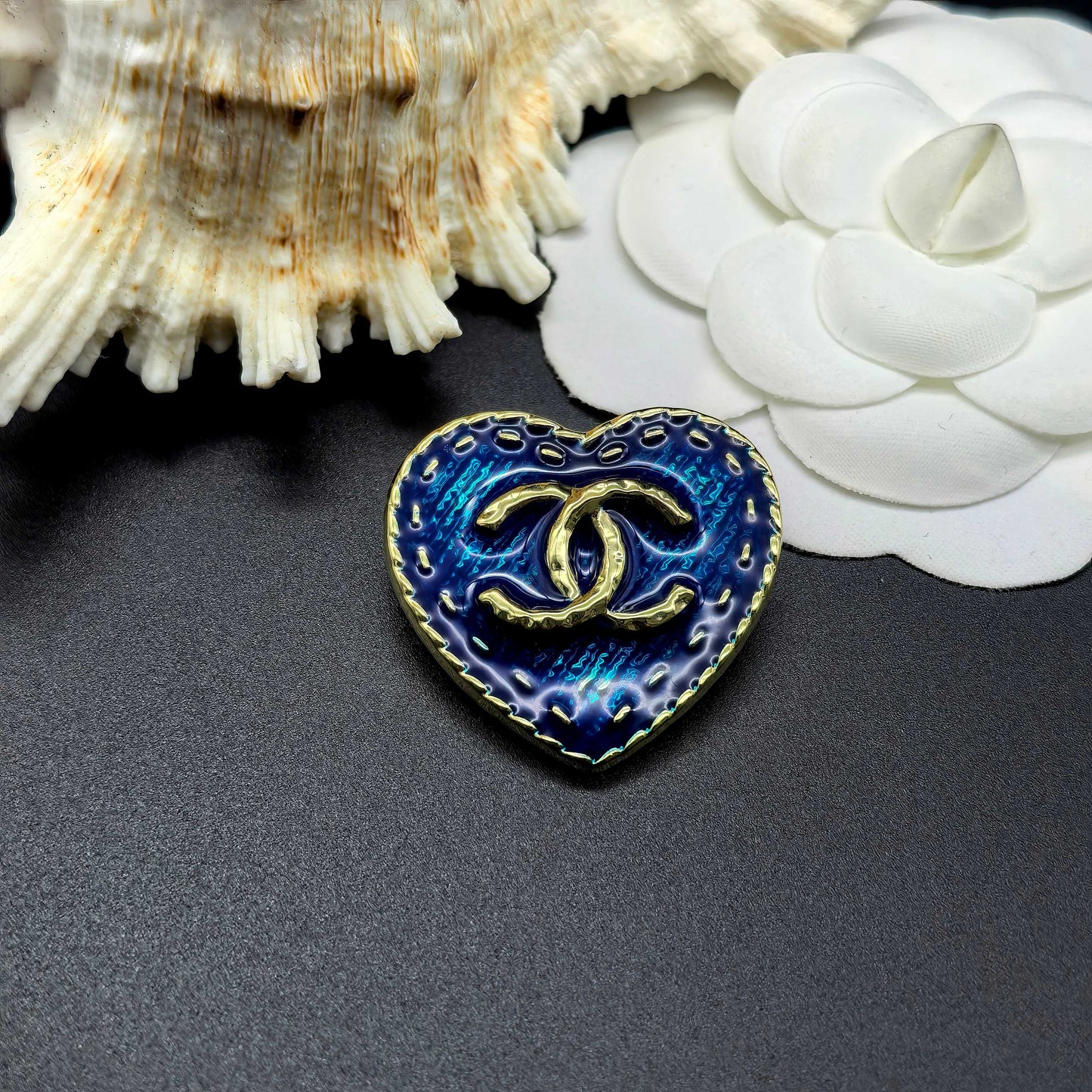 High Quality C.C Heart Brooch pin