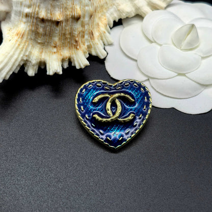 High Quality C.C Heart Brooch pin