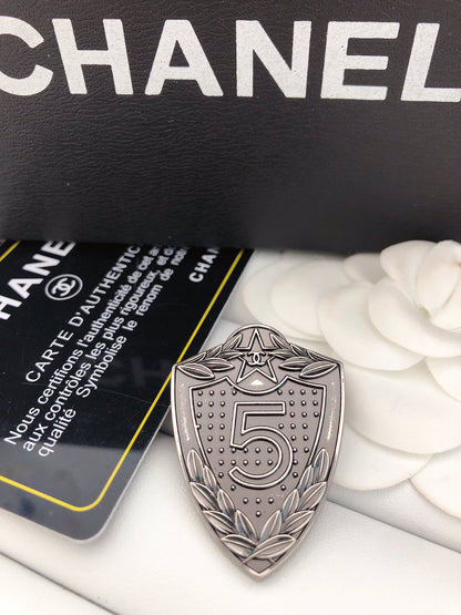 Top quality C.C Shield Brooch pin
