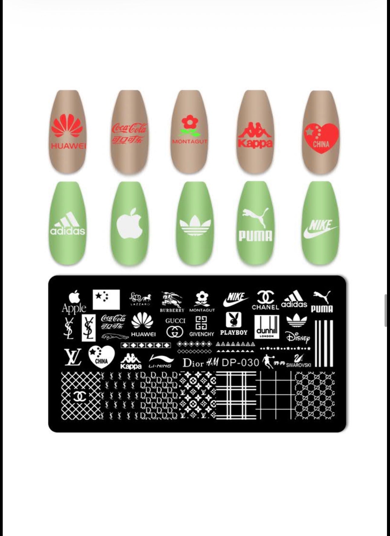 Luxury Fashion-Inspired Nail Stamping Plate – Model 001 - 045