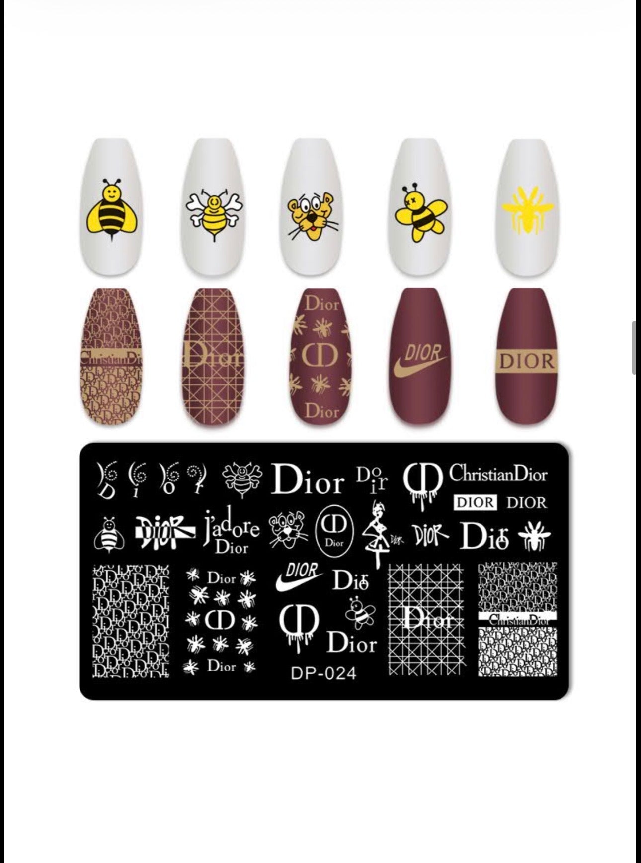 Luxury Fashion-Inspired Nail Stamping Plate – Model 001 - 045