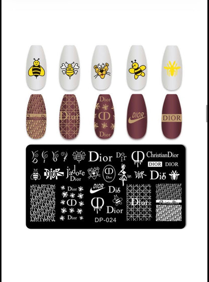 Luxury Fashion-Inspired Nail Stamping Plate – Model 001 - 045
