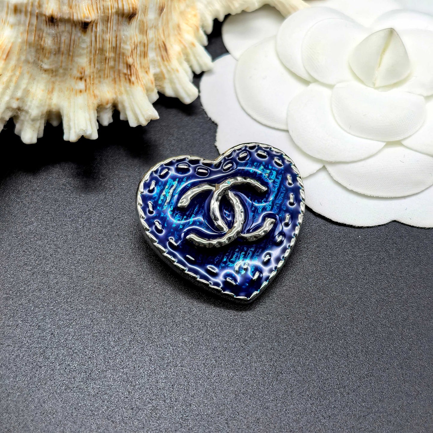 High Quality C.C Heart Brooch pin