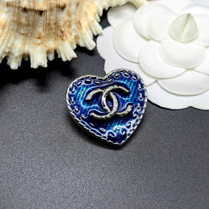 High Quality C.C Heart Brooch pin