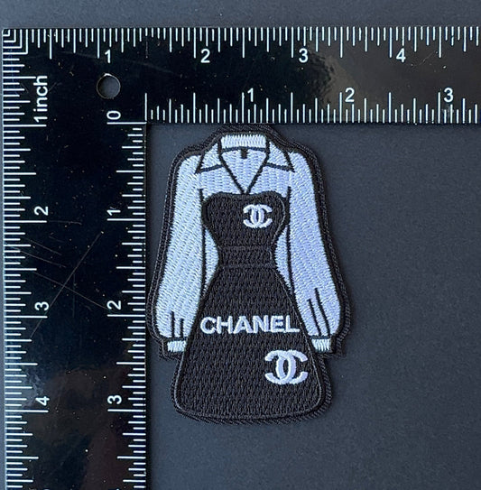 Black Coco Dress Iron-on  Patch