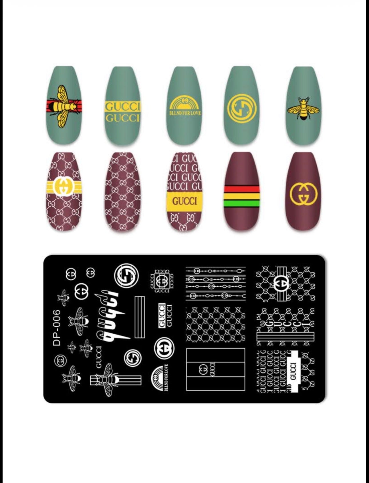 Luxury Fashion-Inspired Nail Stamping Plate – Model 001 - 045