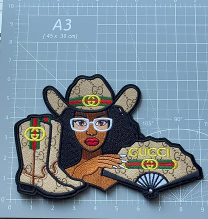 XL G.G Cow Girl set Patch