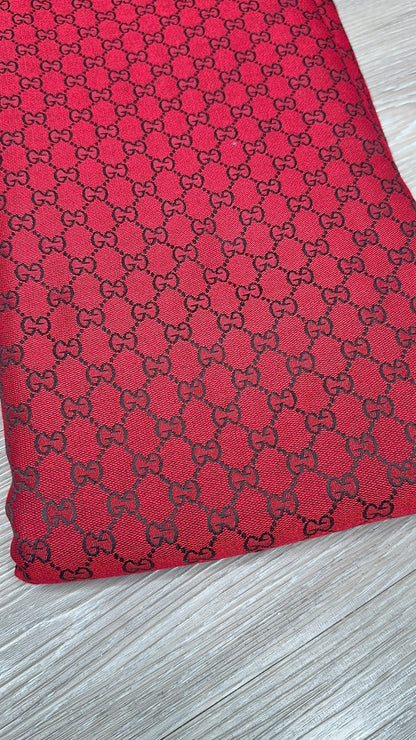 Red G.G Jacquard Fabric