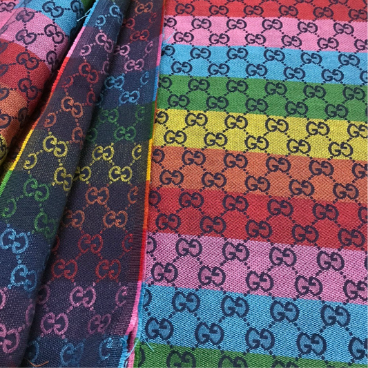 Multi coloured Jacquard G.G fabric