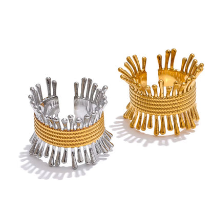 18K Gold Plated Waterproof Stainless Steel Ring