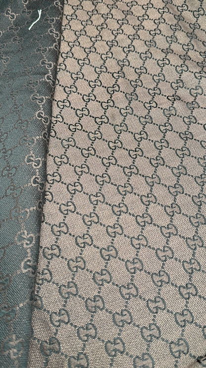GG Designer Inspired Jacquard Fabric- Chocolate