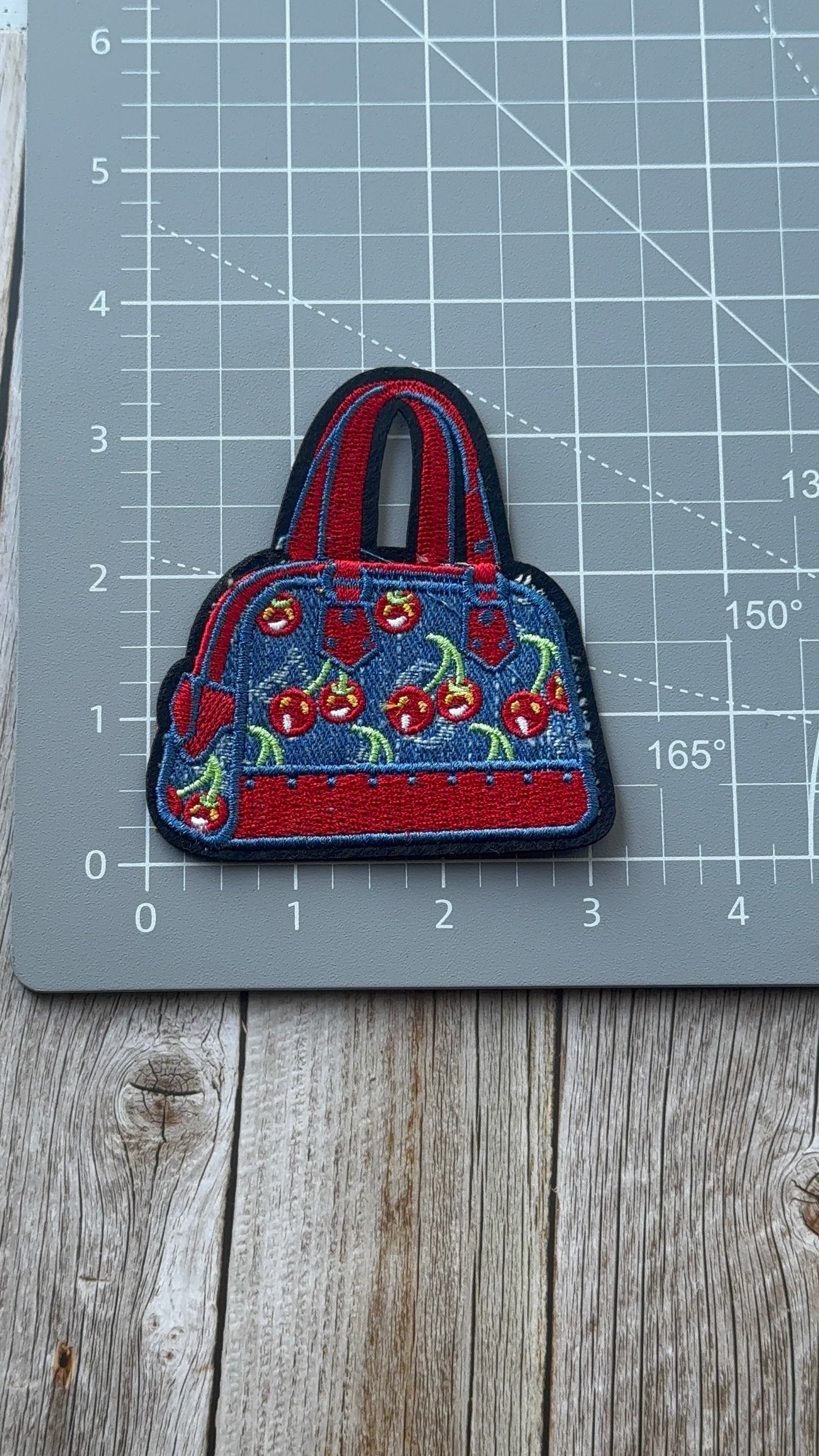 Cherry on Denim LV Bag patch