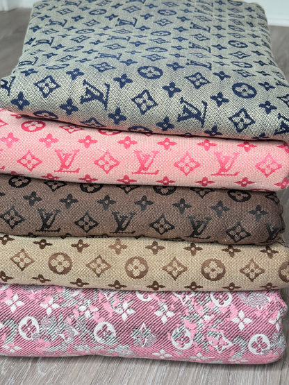 Pink jacquard fabric
