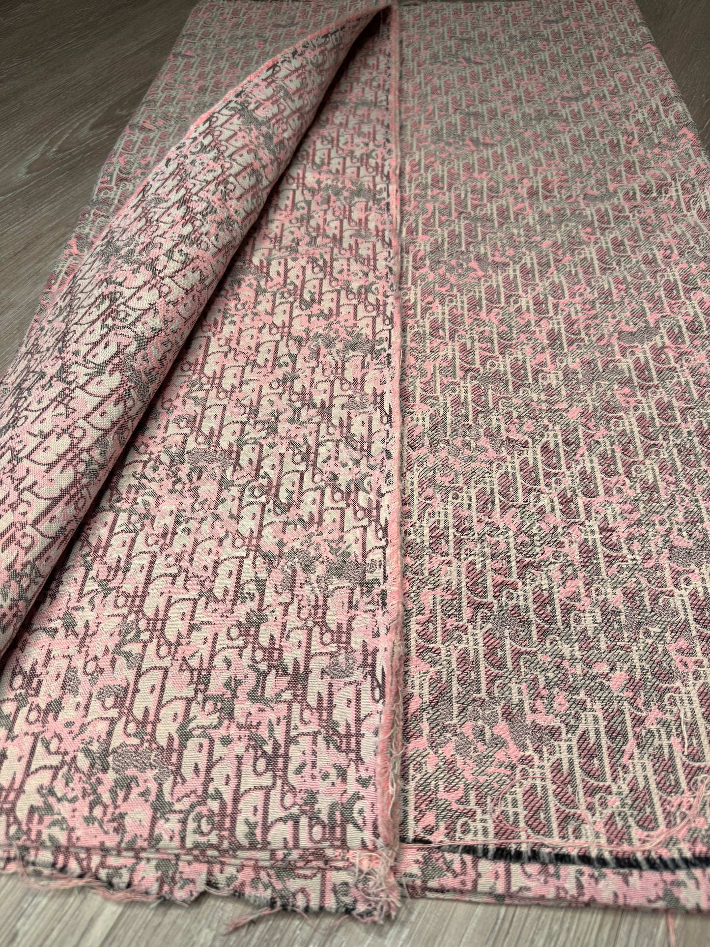 D. Pink Jacquard fabric