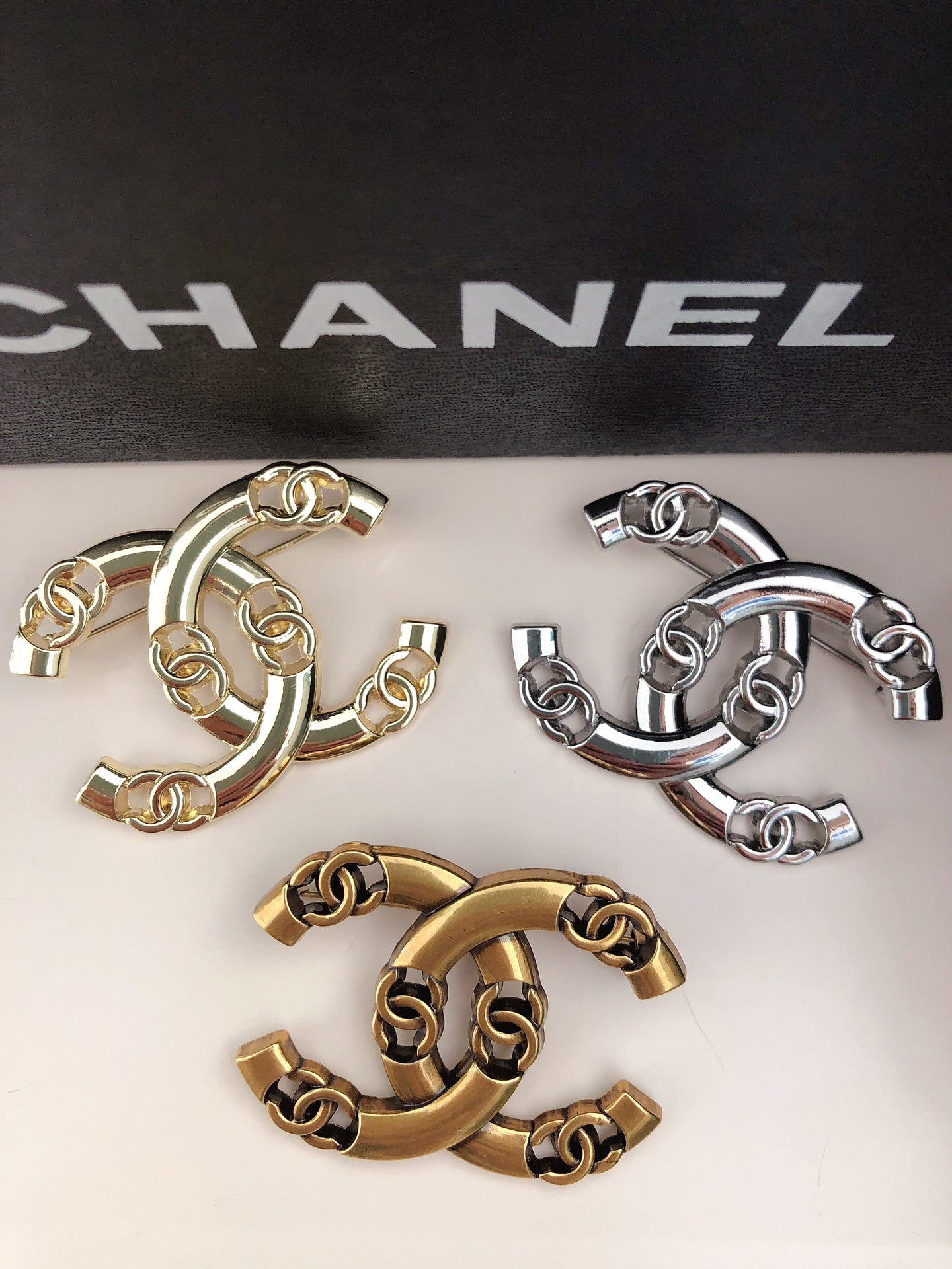 Top quality C.C Brass Brooch pin