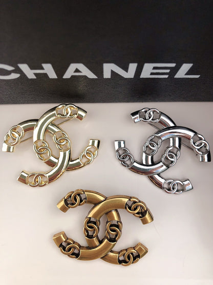Top quality C.C Brass Brooch pin