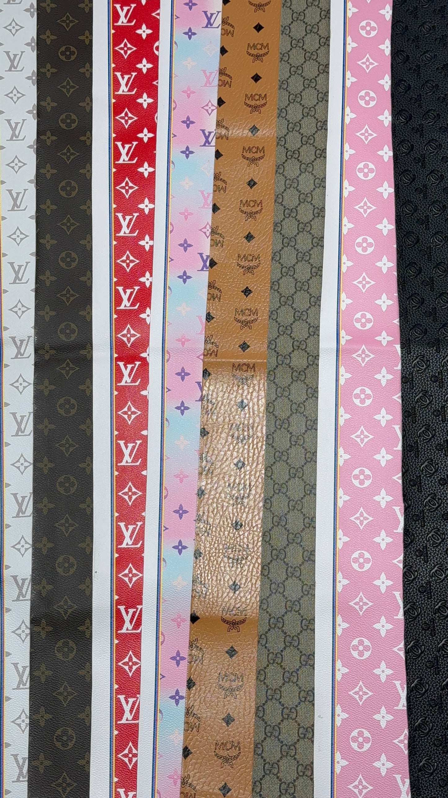 Luxury Pastel pink LV Monogram Faux Leather Fabric – Designer-Inspired Finish