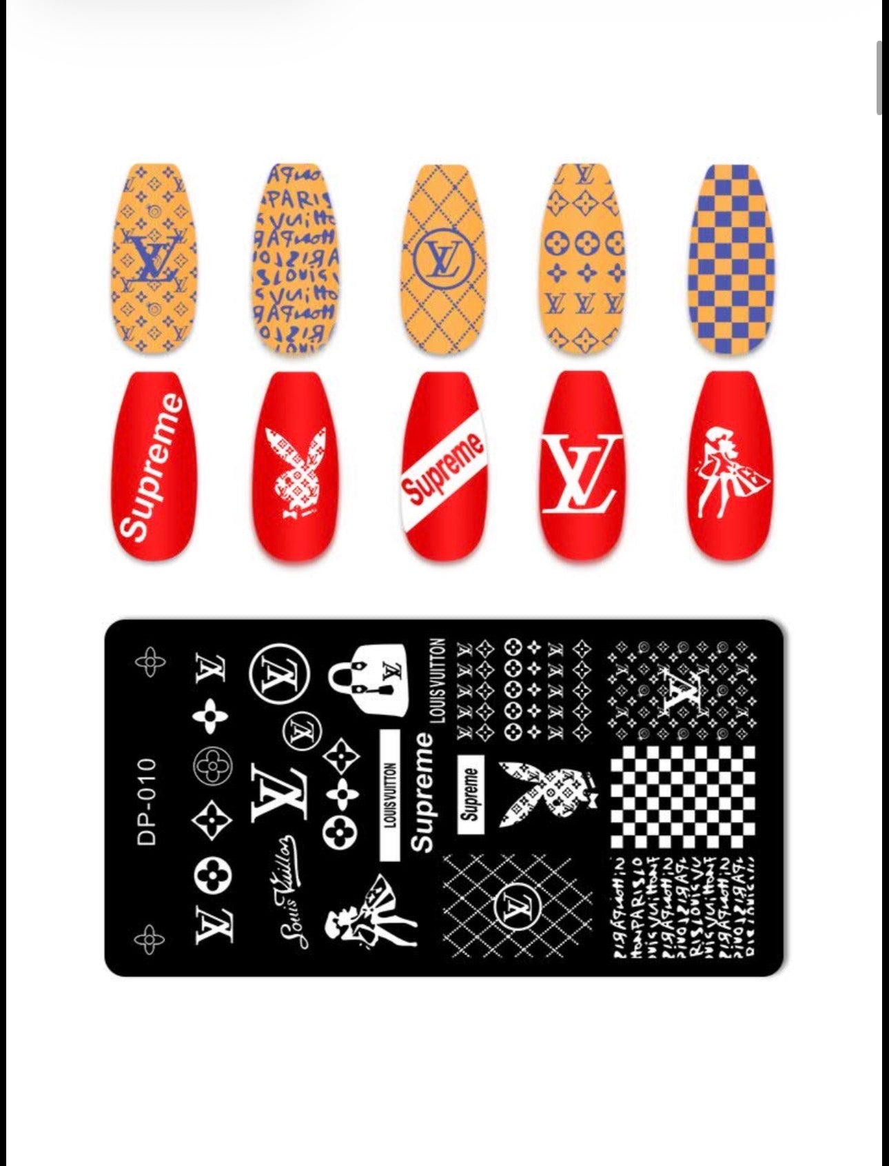 Luxury Fashion-Inspired Nail Stamping Plate – Model 001 - 045