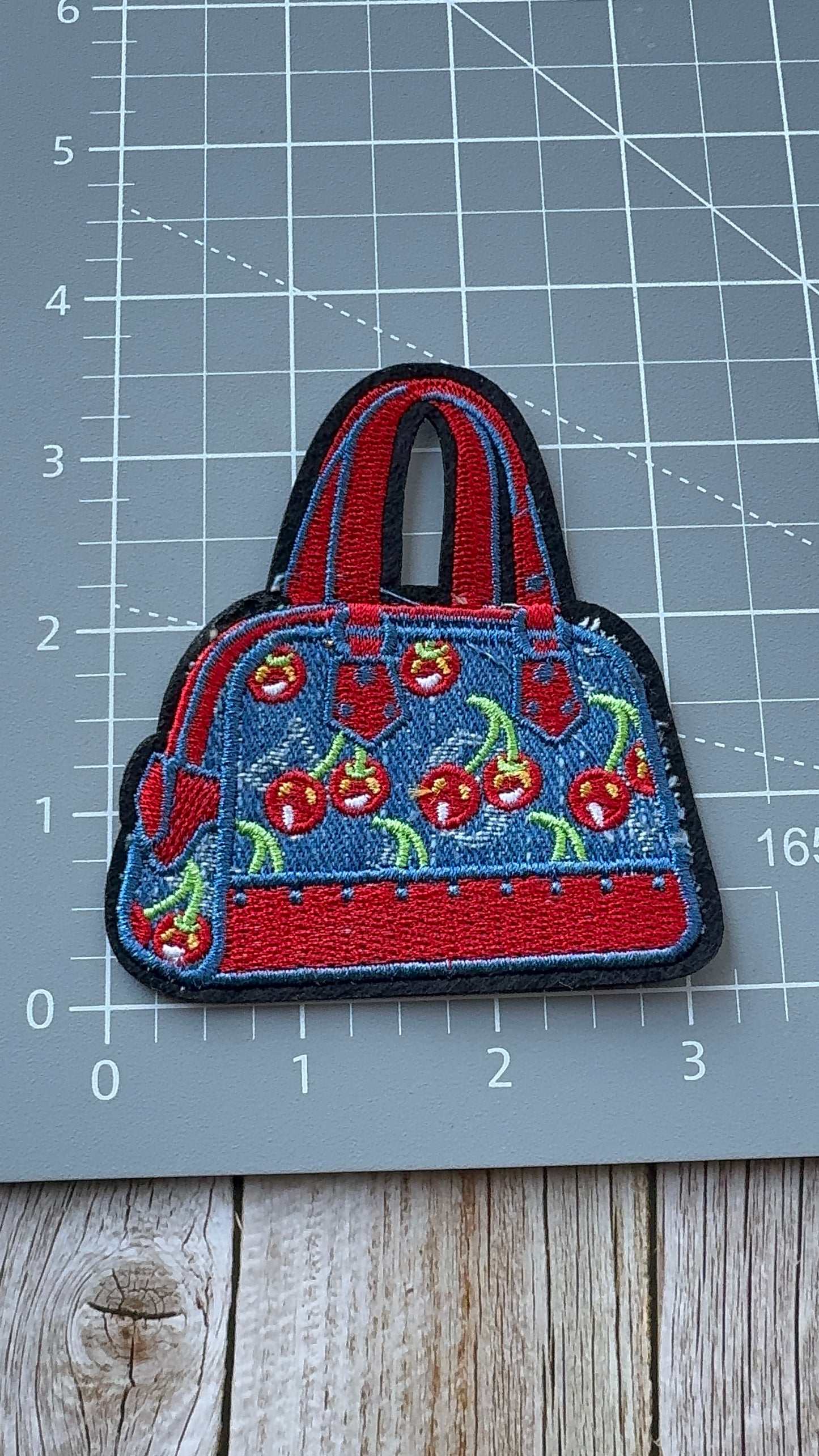 Cherry on Denim LV Bag patch
