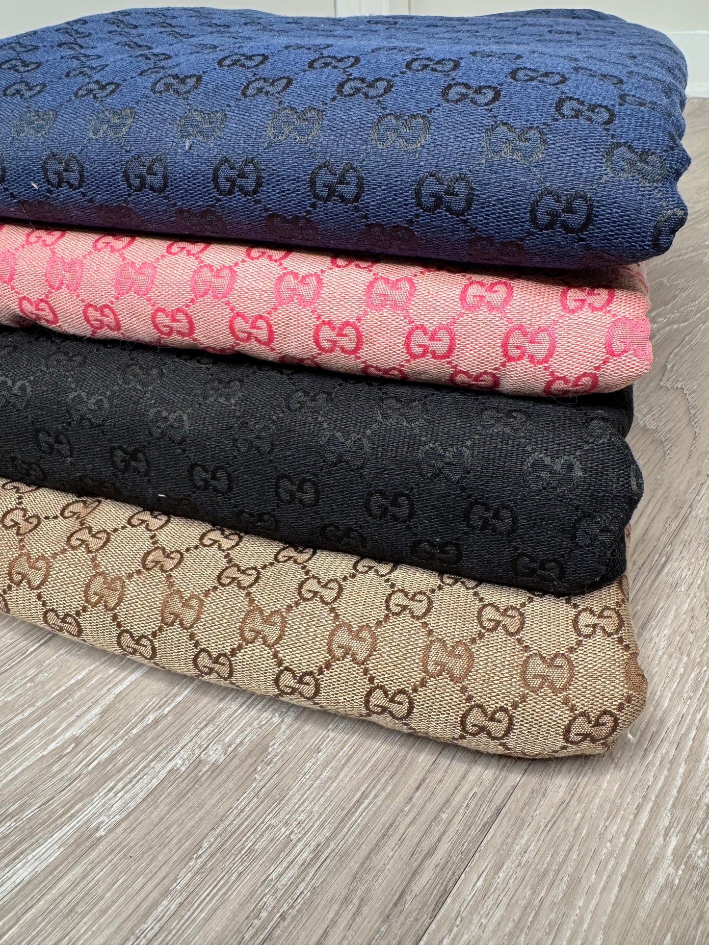G.G Black jacquard fabric