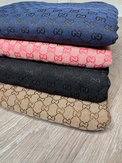 G.G Black jacquard fabric