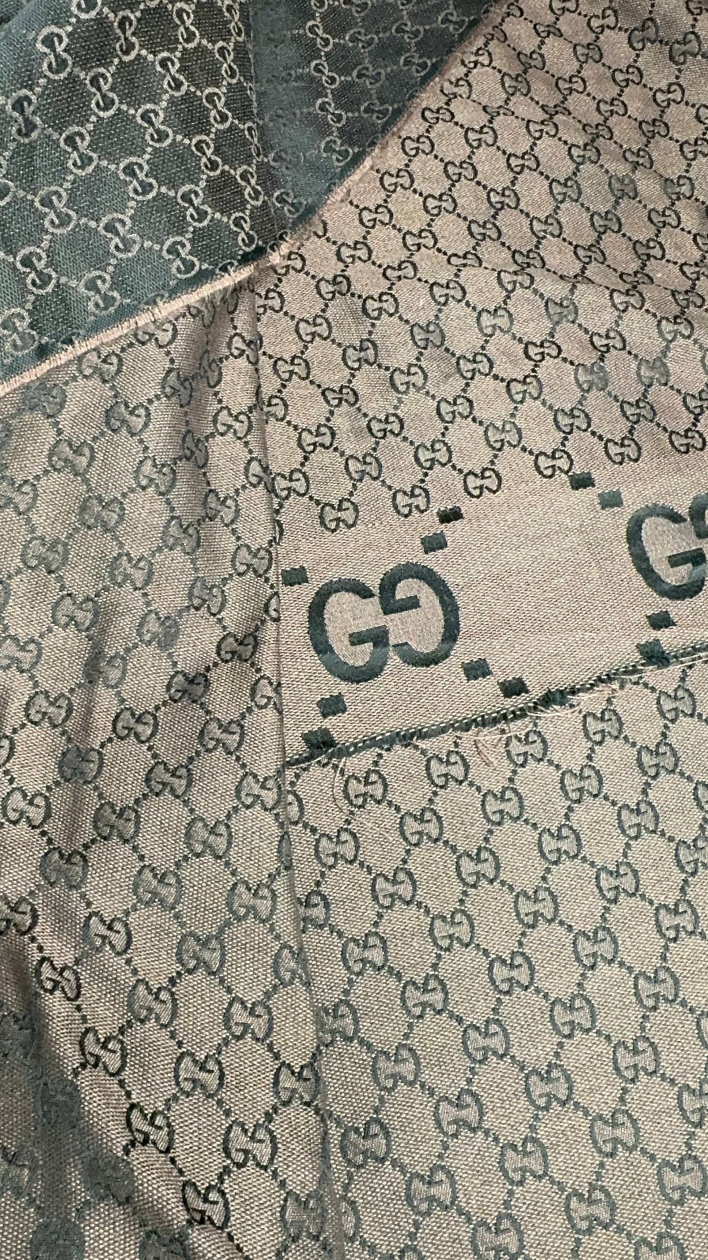 GG Designer Inspired Jacquard Fabric- Chocolate