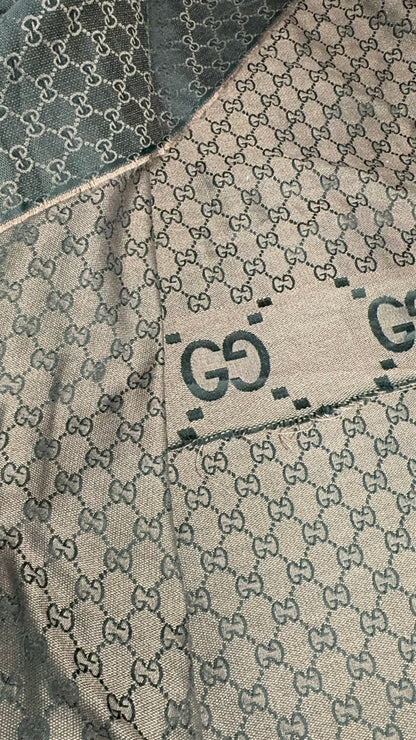 GG Designer Inspired Jacquard Fabric- Chocolate