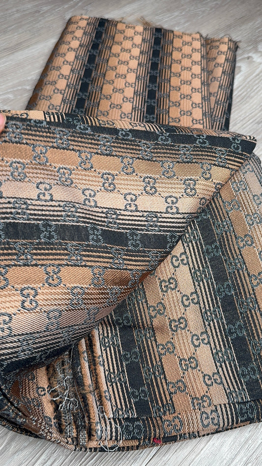 Mixed Brown tone G.G Jacquard Fabric