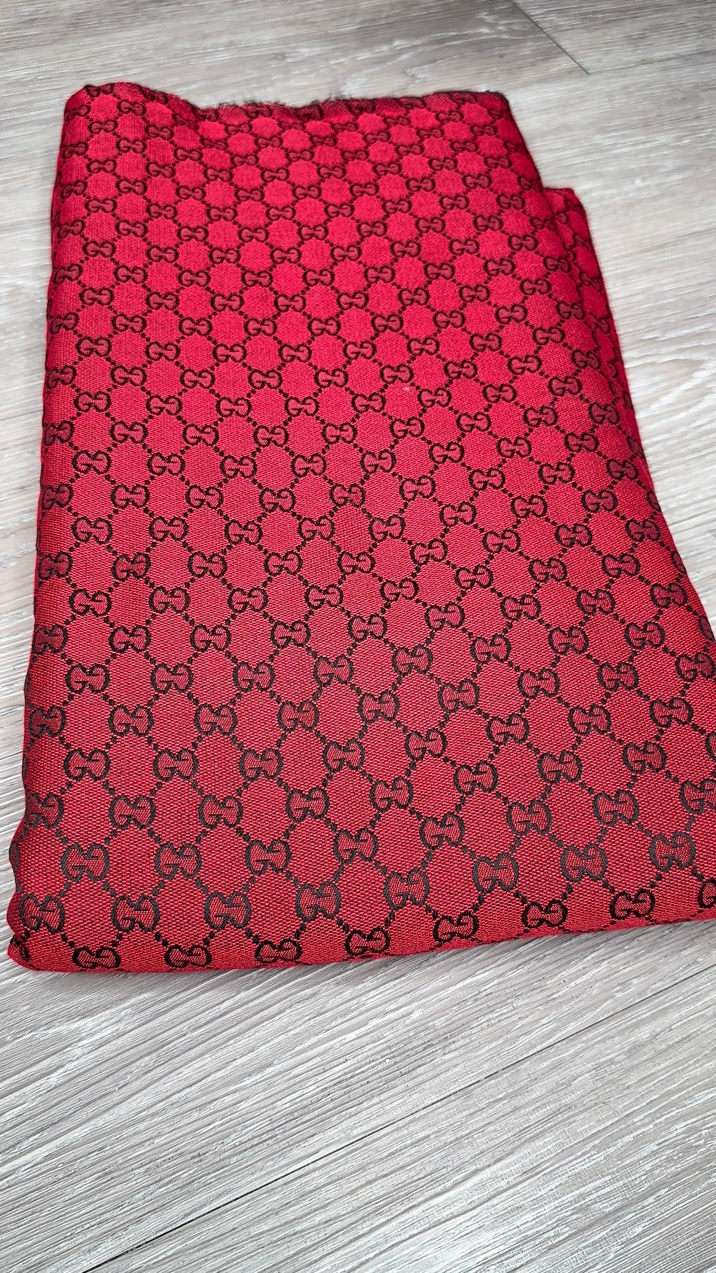 Red G.G Jacquard Fabric