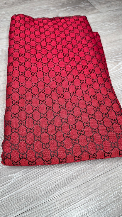 Red G.G Jacquard Fabric