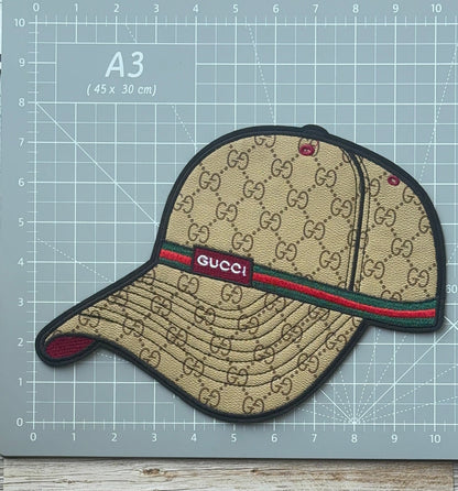 XL Leather fabric G.G Baseball Hat Patch