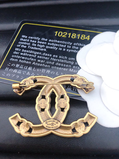 Top quality C.C Brass Brooch pin