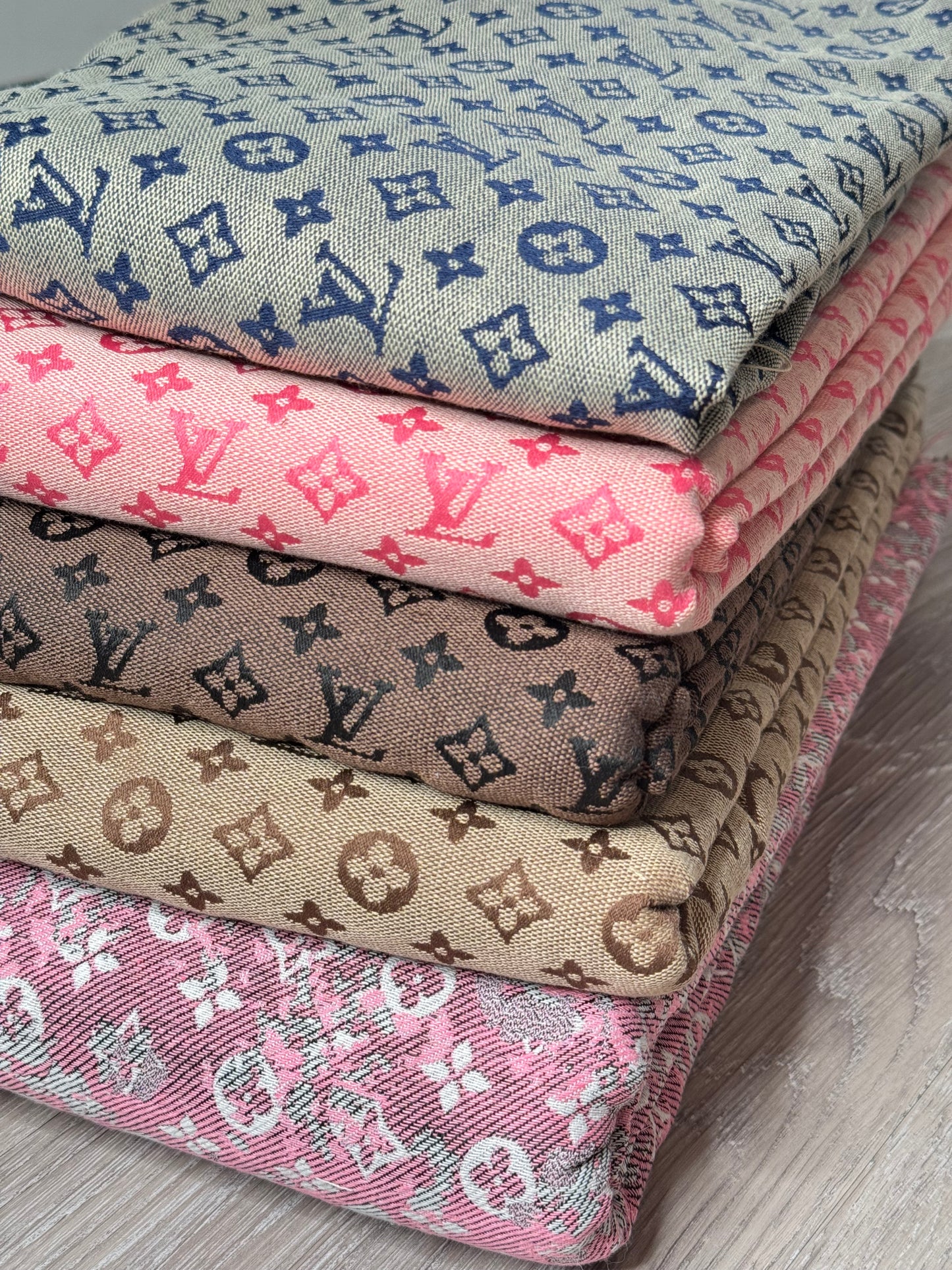 L01 Jacquard Monogram Fabric - Pink