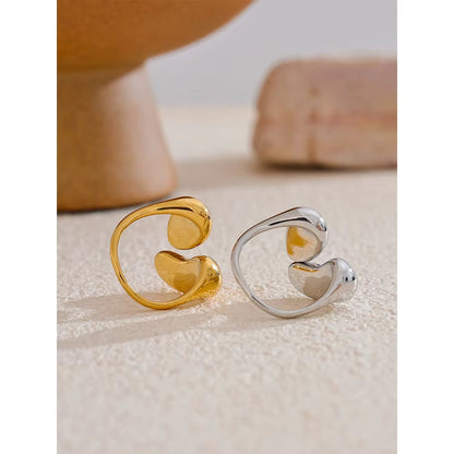 18K Gold Plated Metal Casting Stainless Steel Water Resistant Ring