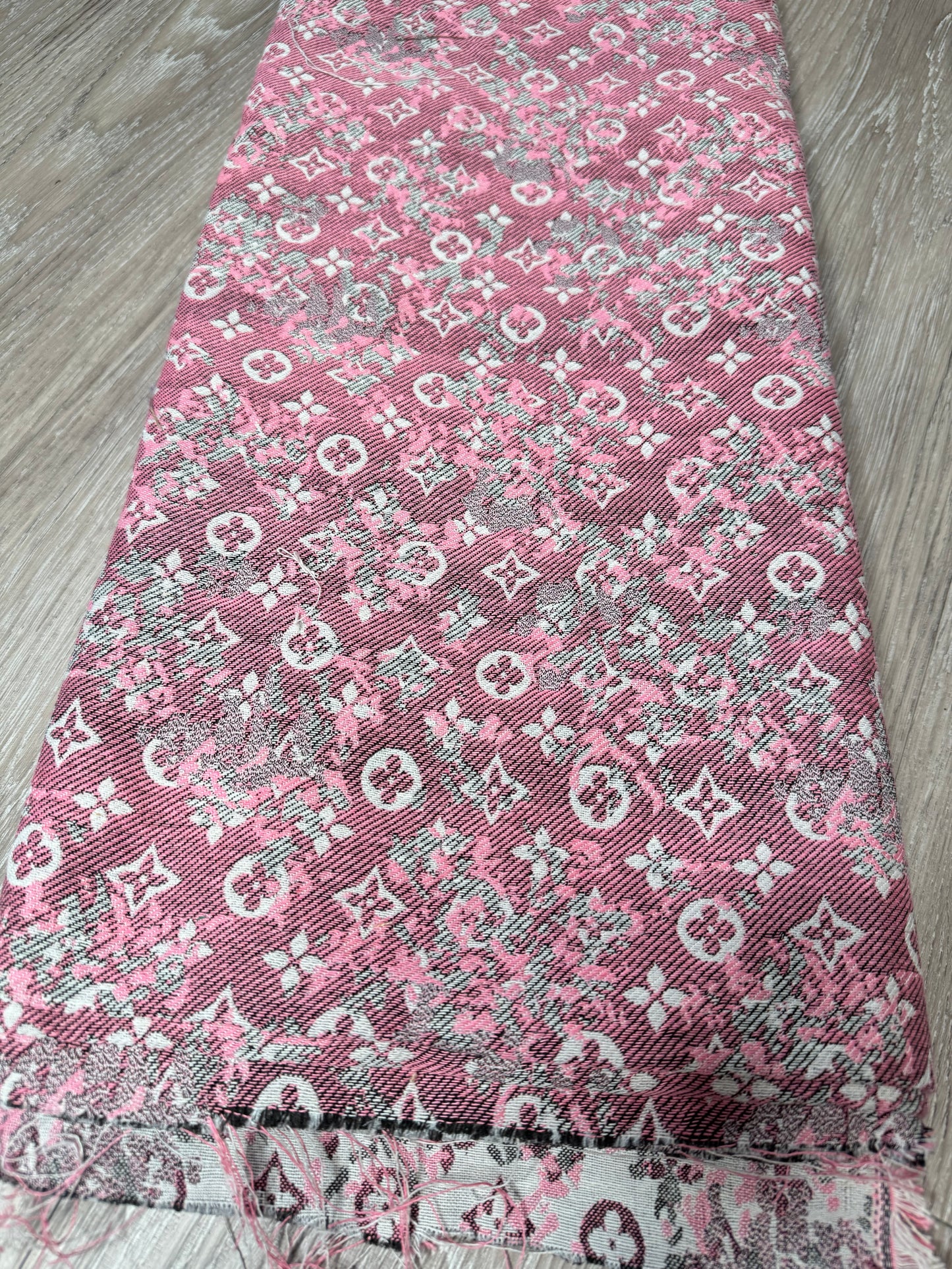 Pink jacquard fabric