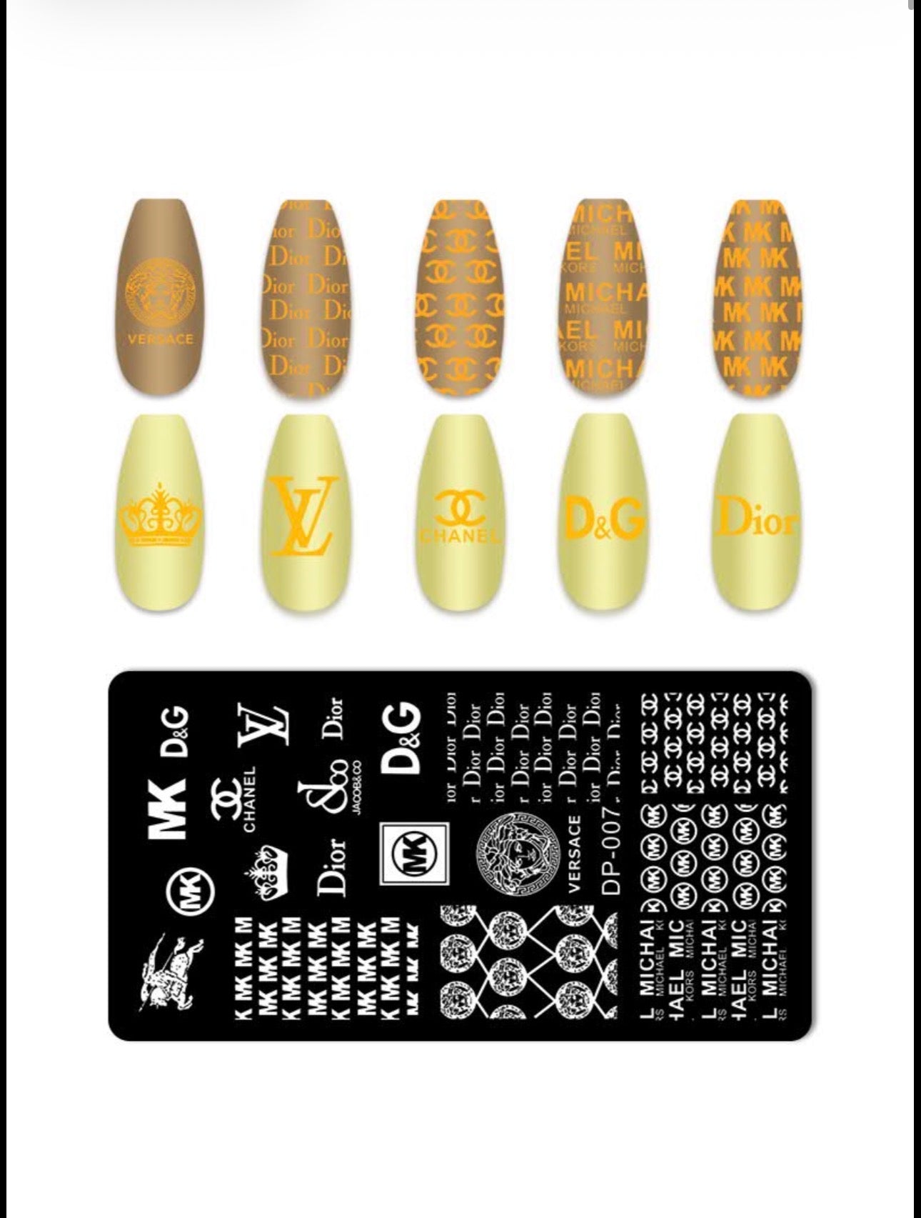 Luxury Fashion-Inspired Nail Stamping Plate – Model 001 - 045