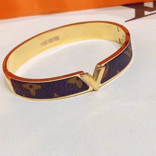 Luxury Brown-gold Cuff Bangle