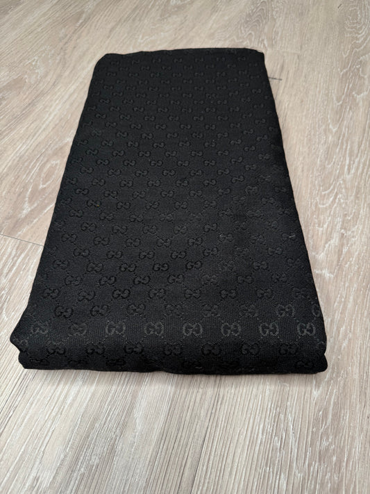 G.G Black jacquard fabric