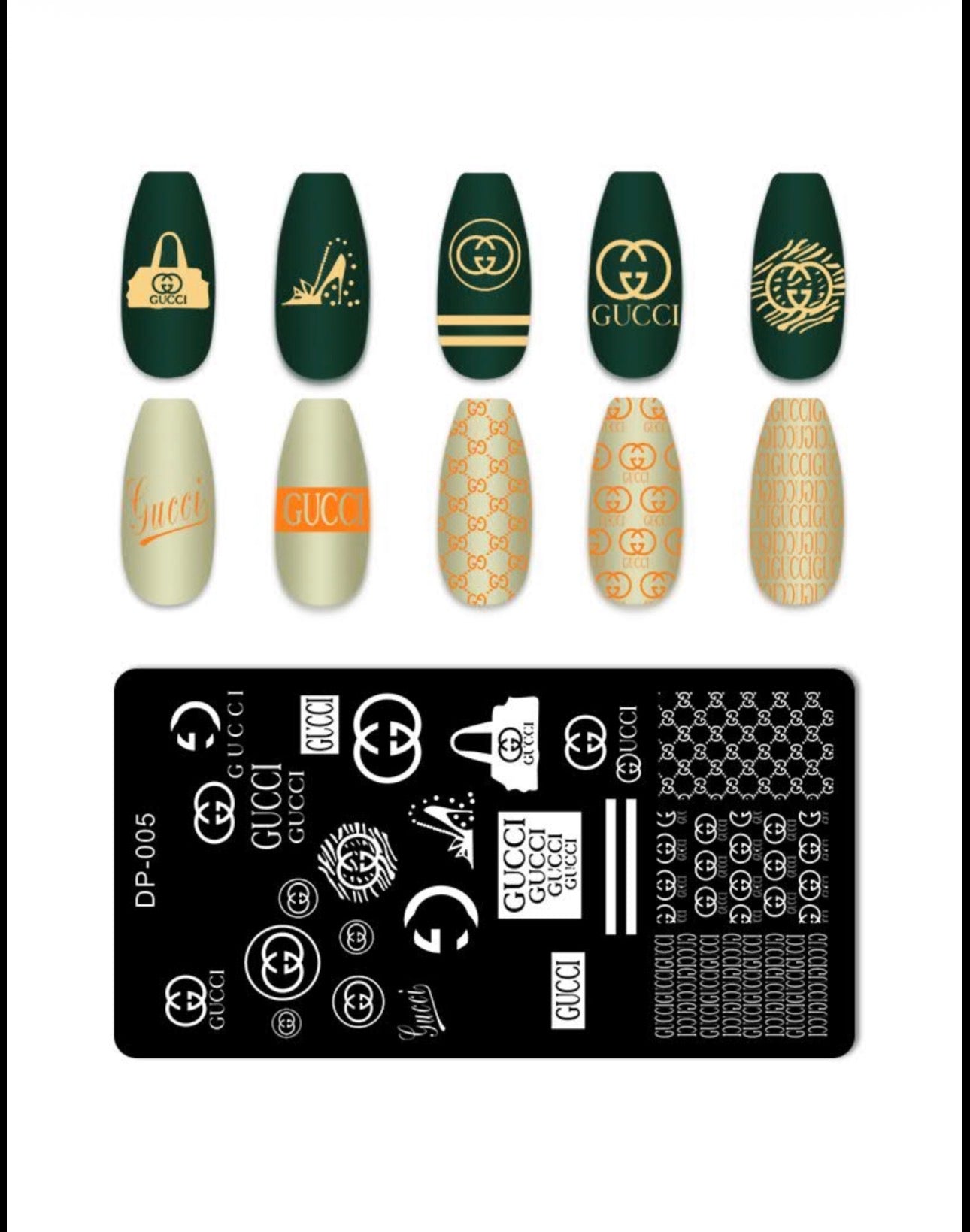 Luxury Fashion-Inspired Nail Stamping Plate – Model 001 - 045