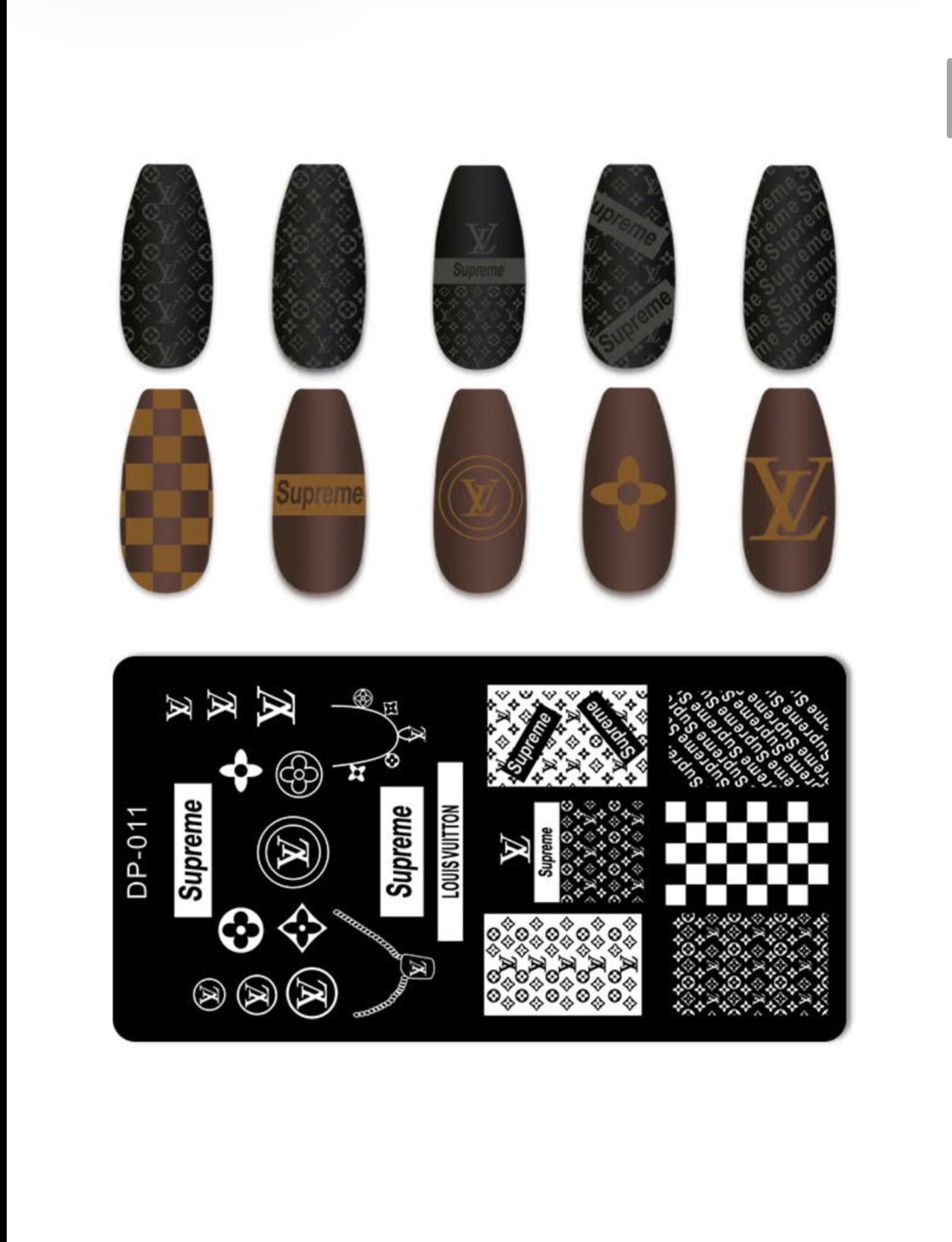 Luxury Fashion-Inspired Nail Stamping Plate – Model 001 - 045