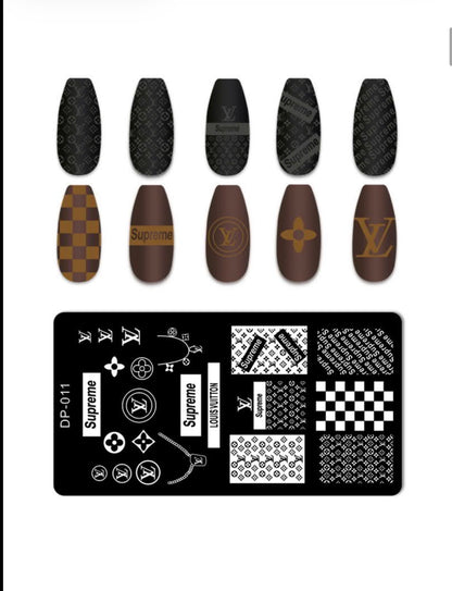 Luxury Fashion-Inspired Nail Stamping Plate – Model 001 - 045