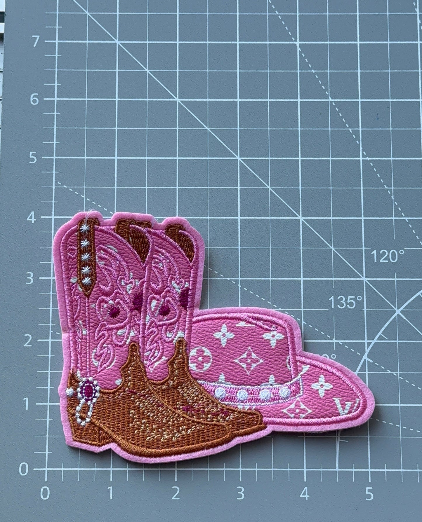 Pink L. V cowgirl set Patch