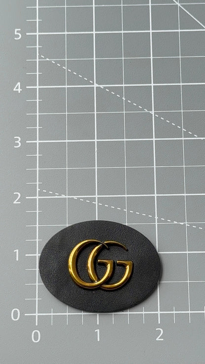 G.G Black Leather patch