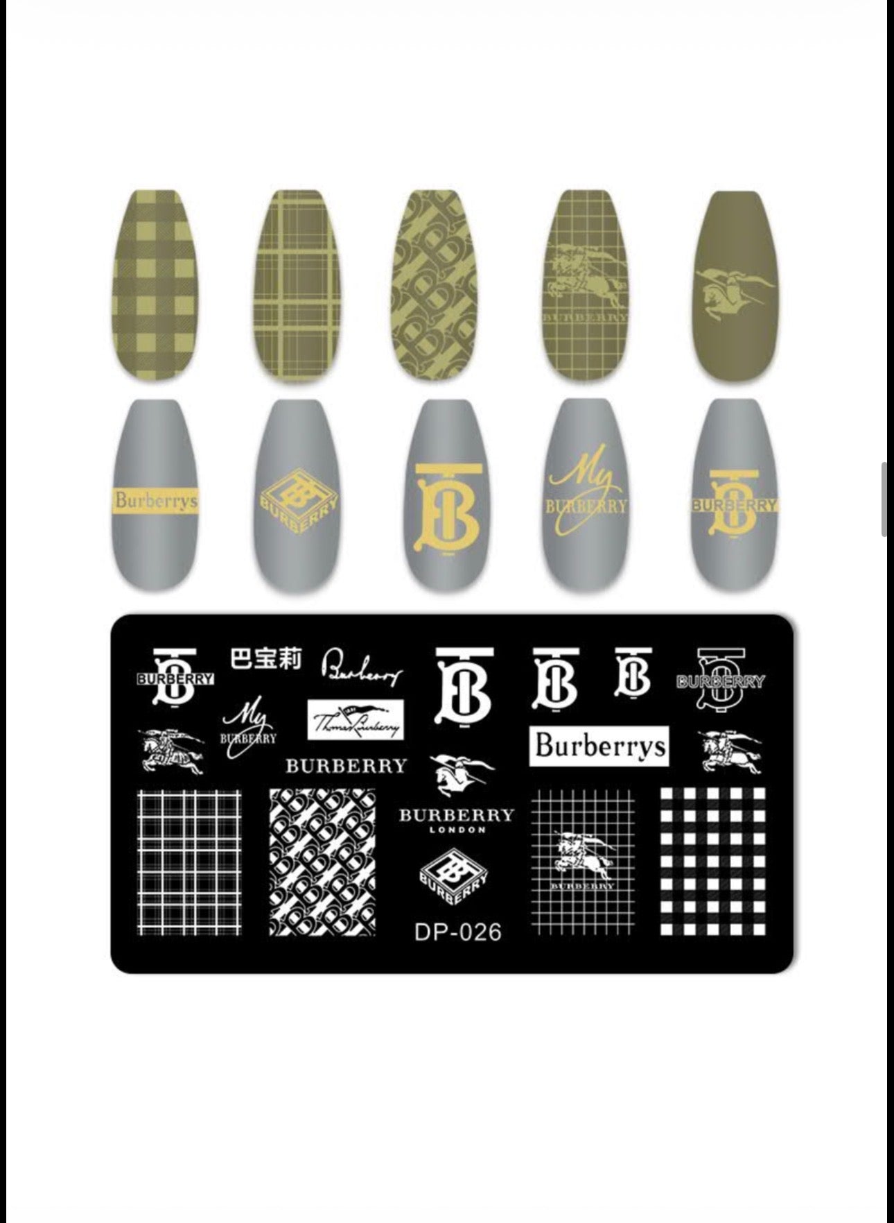 Luxury Fashion-Inspired Nail Stamping Plate – Model 001 - 045